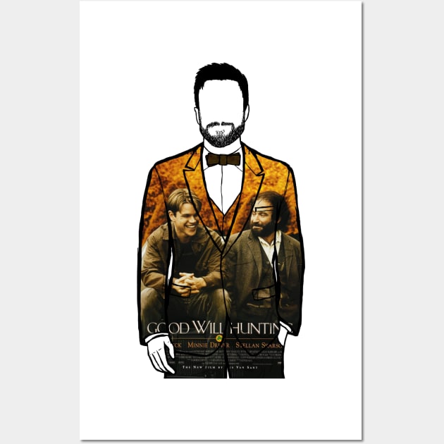 A portrait of Ben Affleck screenwriter behind Good Will Hunting Wall Art by Youre-So-Punny